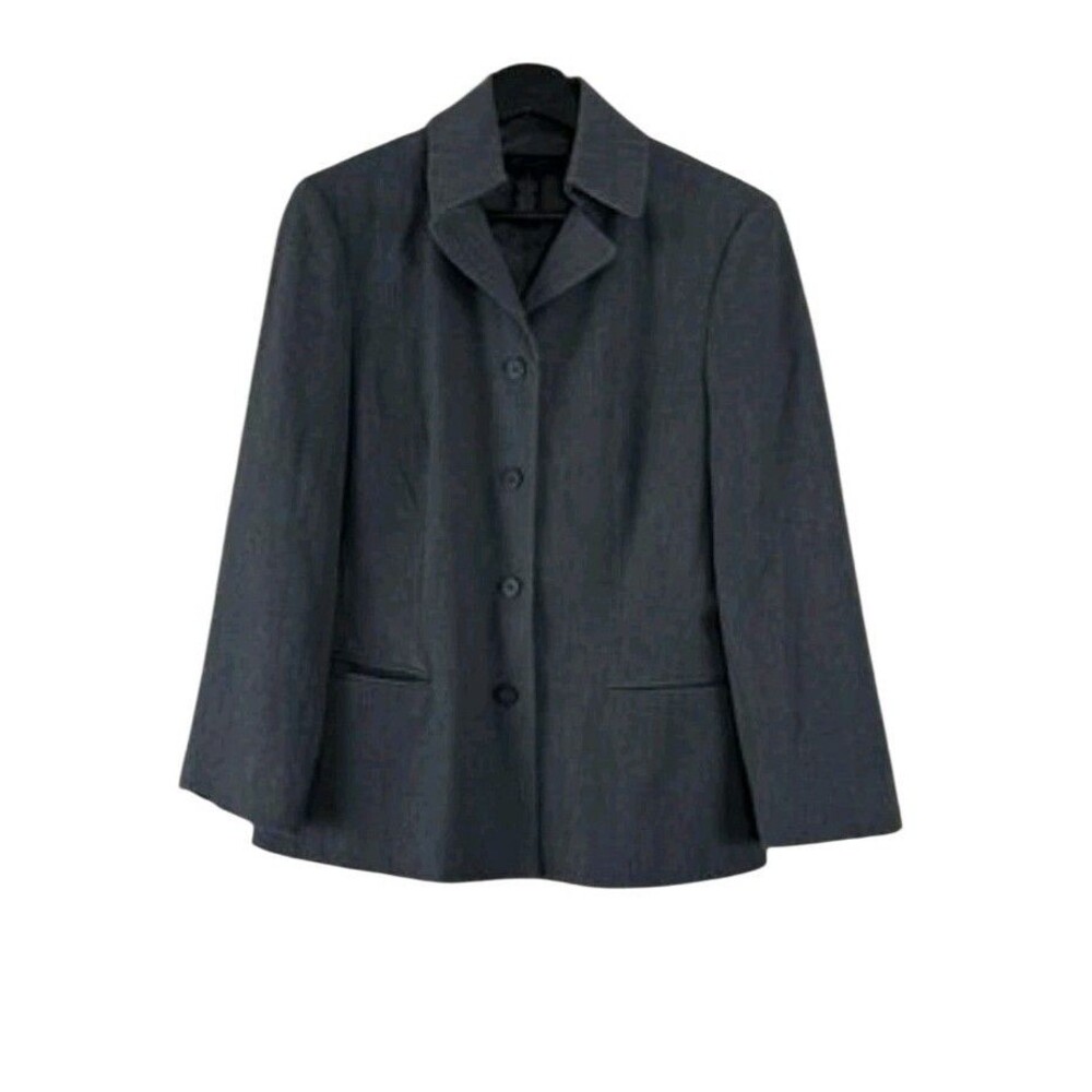 The Limited Stretch Gray Blazer Jacket Womens Size Large Career Work Office Corp